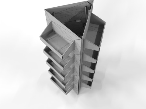 Point of Sale Cardboard Display Stand Model 3D