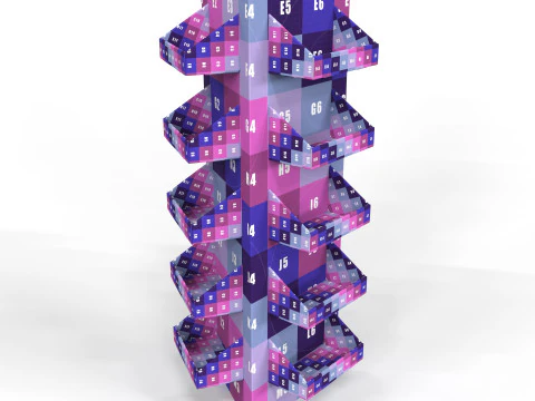 Point of Sale Cardboard Display Stand 3D Model