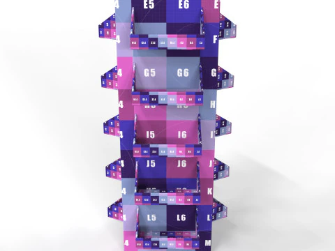 Point of Sale Cardboard Display Stand 3D Model