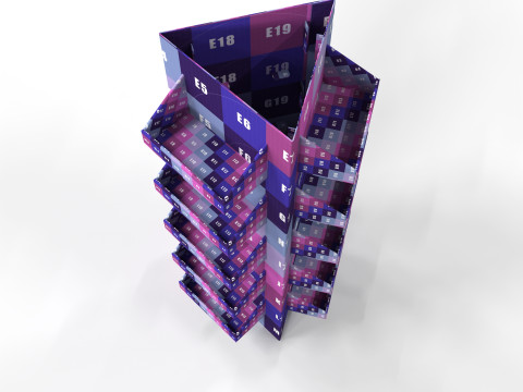 Point of Sale Cardboard Display Stand Model 3D