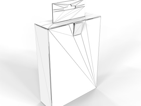 Hanging Display Packaging Box Foldable Locking Flap 3D Model