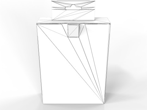 Hanging Display Packaging Box Foldable Locking Flap 3D Model