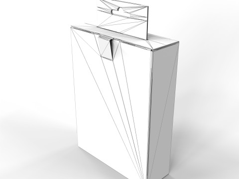 Hanging Display Packaging Box Foldable Locking Flap 3D Model