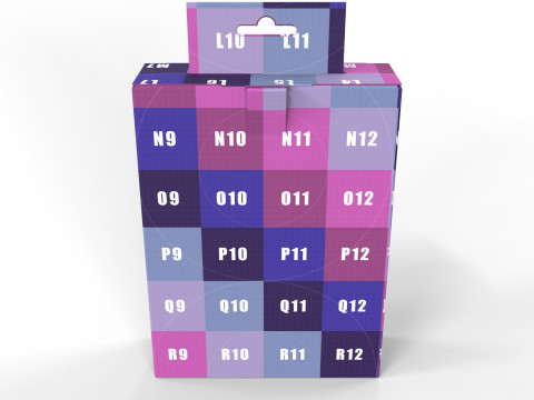Hanging Display Packaging Box Foldable Locking Flap 3D Model