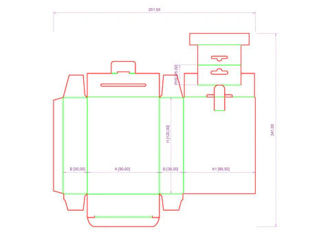 Hanging Display Packaging Box Foldable Locking Flap 3D Model