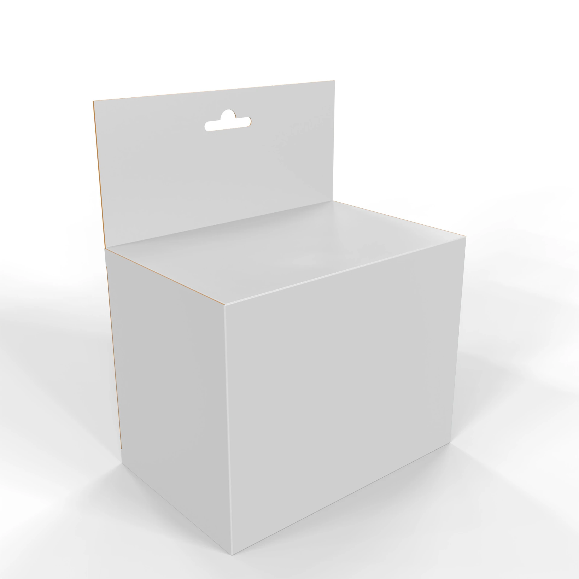 Aba de travamento dobr&aacute;vel da caixa de embalagem de exibi&ccedil;&atilde;o suspensa Modelo 3D .c4d .max .obj .3ds .fbx .stl .blend 