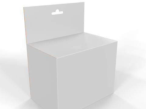 Hanging Display Packaging Box Foldable Locking Flap 3D 모델