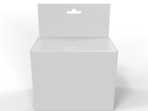 Hanging Display Packaging Box Foldable Locking Flap Modelo 3D