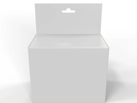 Aba de travamento dobr&aacute;vel da caixa de embalagem de exibi&ccedil;&atilde;o suspensa Modelo 3D