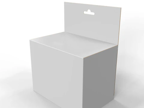 Aba de travamento dobr&aacute;vel da caixa de embalagem de exibi&ccedil;&atilde;o suspensa Modelo 3D