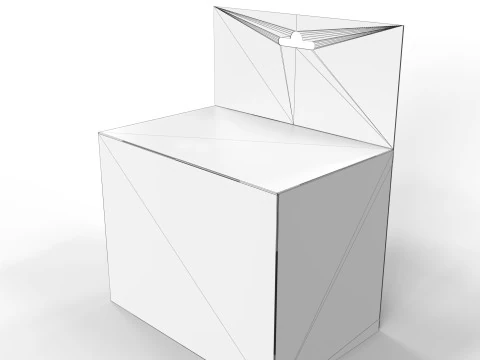 Aba de travamento dobr&aacute;vel da caixa de embalagem de exibi&ccedil;&atilde;o suspensa Modelo 3D