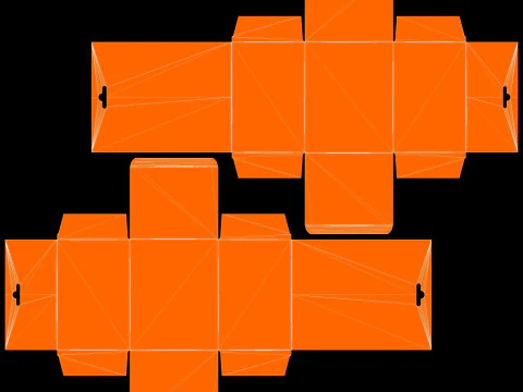 Aba de travamento dobr&aacute;vel da caixa de embalagem de exibi&ccedil;&atilde;o suspensa Modelo 3D