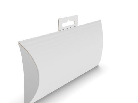 Pillow Pack Packaging Box with Hanger Hole 3Dモデル