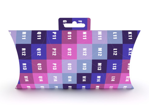 Pillow Pack Packaging Box with Hanger Hole 3D Model