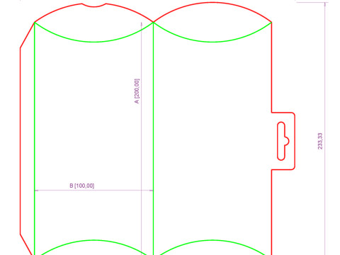 Pillow Pack Packaging Box with Hanger Hole 3D Model