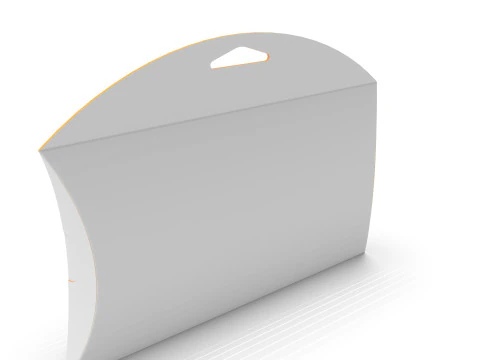 행거 구멍이 있는 베개 팩 포장 상자 3D 모델