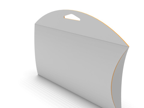 Pillow Pack Packaging Box with Hanger Hole 3D Model