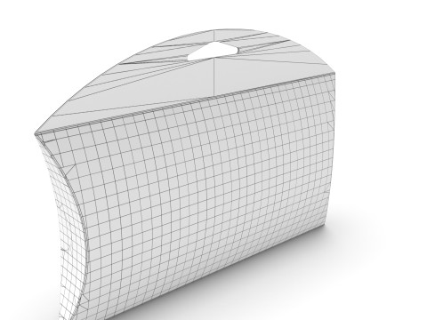 Pillow Pack Packaging Box with Hanger Hole 3D Model