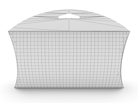 Pillow Pack Packaging Box with Hanger Hole 3D Model