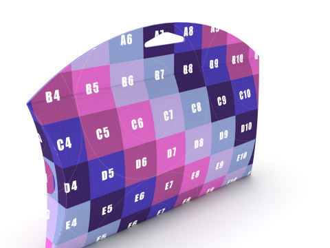 Pillow Pack Packaging Box with Hanger Hole 3D Model