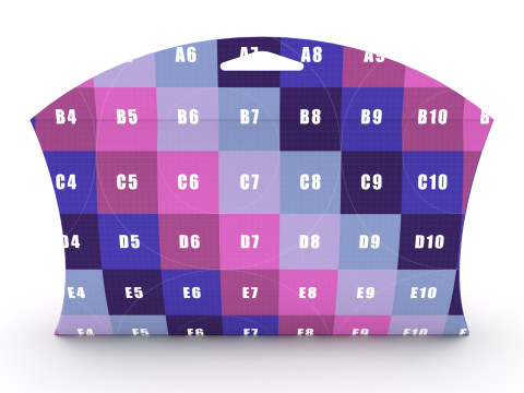 Pillow Pack Packaging Box with Hanger Hole 3D Model