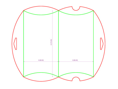 Pillow Pack Packaging Box with Hanger Hole 3D Model