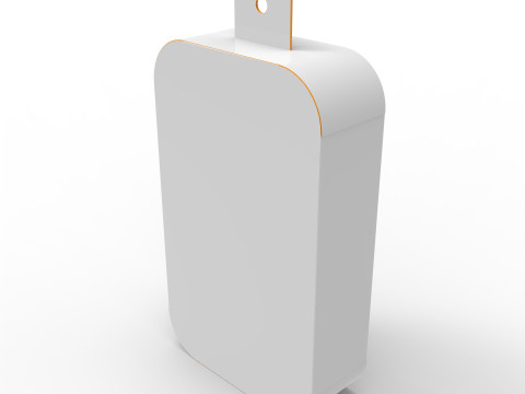 Pillow Pack Packaging Box with Hanger Hole 3D Model