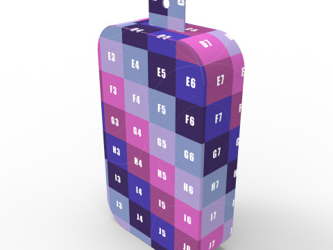 Pillow Pack Packaging Box with Hanger Hole 3D Model