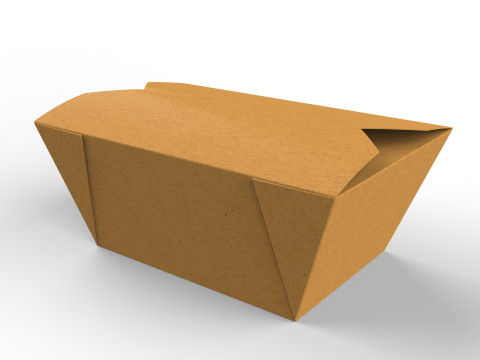 Crafted Takeaway Container for Food Packaging Design 3D 模型