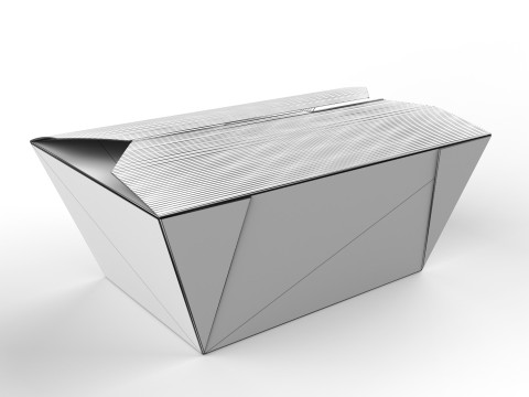 Crafted Takeaway Container for Food Packaging Design 3D 模型