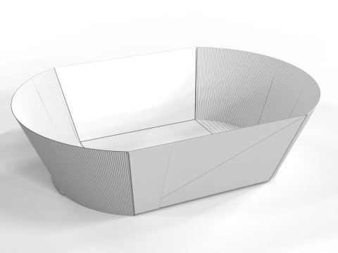 Crafted Takeaway Container for Food Packaging Design 3D Modell