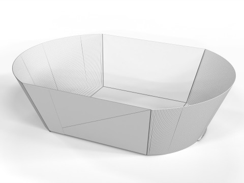 Crafted Takeaway Container for Food Packaging Design 3D Modell