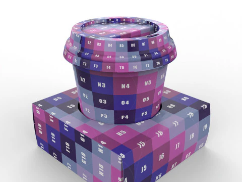 Une tasse &agrave; caf&eacute; avec support en papier kraft Modèle 3D