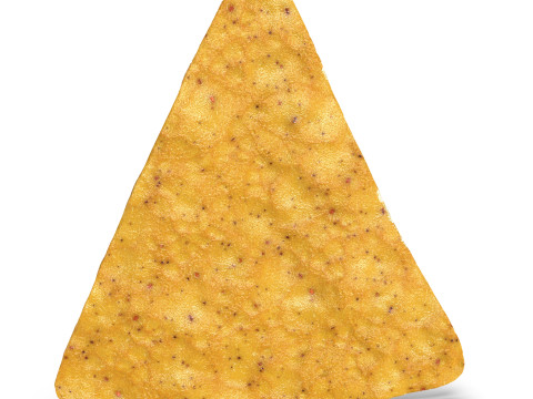 Realistic Nachos Tortilla Chip with Detailed Texture Model 3D
