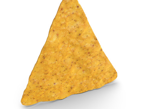 Realistic Nachos Tortilla Chip with Detailed Texture Model 3D