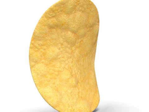 きめ細やかな質感のリアルなポテトチップス 3Dモデル