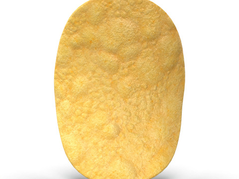 Realistic Potato Chip with Detailed Texture Modelo 3D