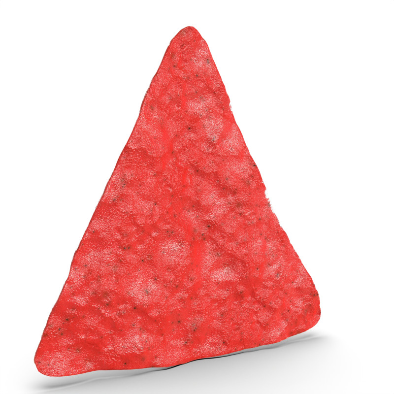 Realistic Red Nachos Tortilla Chip with Detailed Texture 3Dモデル .c4d .max .obj .3ds .fbx .stl .blend 