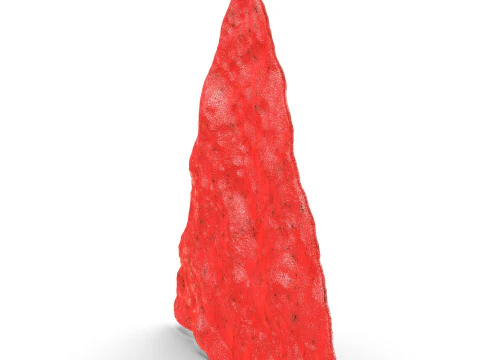 Realistic Red Nachos Tortilla Chip with Detailed Texture 3D Model