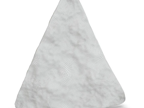 Realistic Red Nachos Tortilla Chip with Detailed Texture 3D Model