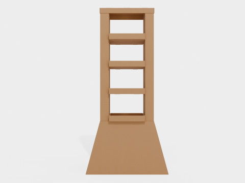 Point of Sale Cardboard Display Stand 3D Model