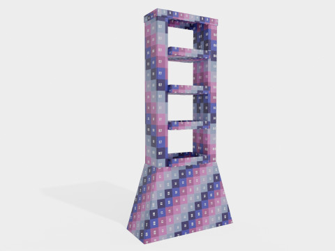 Point of Sale Cardboard Display Stand 3D Model