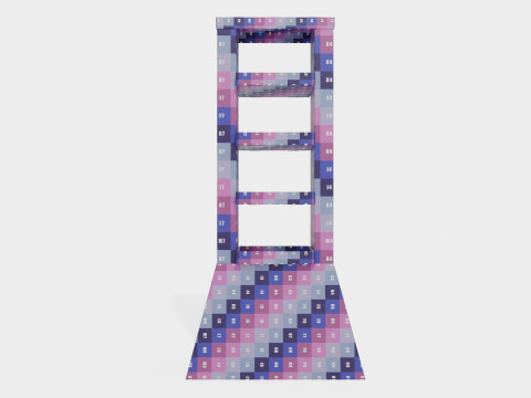 Point of Sale Cardboard Display Stand 3D Model