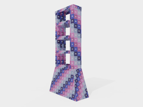 Point of Sale Cardboard Display Stand 3D Model