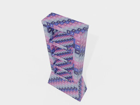 Point of Sale Cardboard Display Stand 3D Model