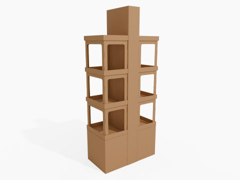 Point of Sale Cardboard Display Stand Model 3D