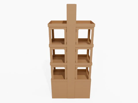 Point of Sale Cardboard Display Stand 3D Model