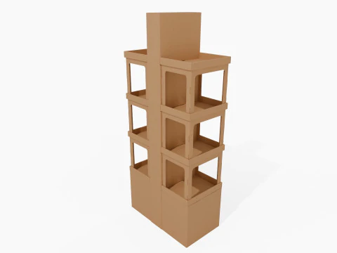 Point of Sale Cardboard Display Stand 3D Model