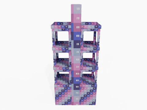 Point of Sale Cardboard Display Stand 3D Model