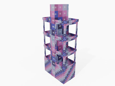 Point of Sale Cardboard Display Stand 3D Model
